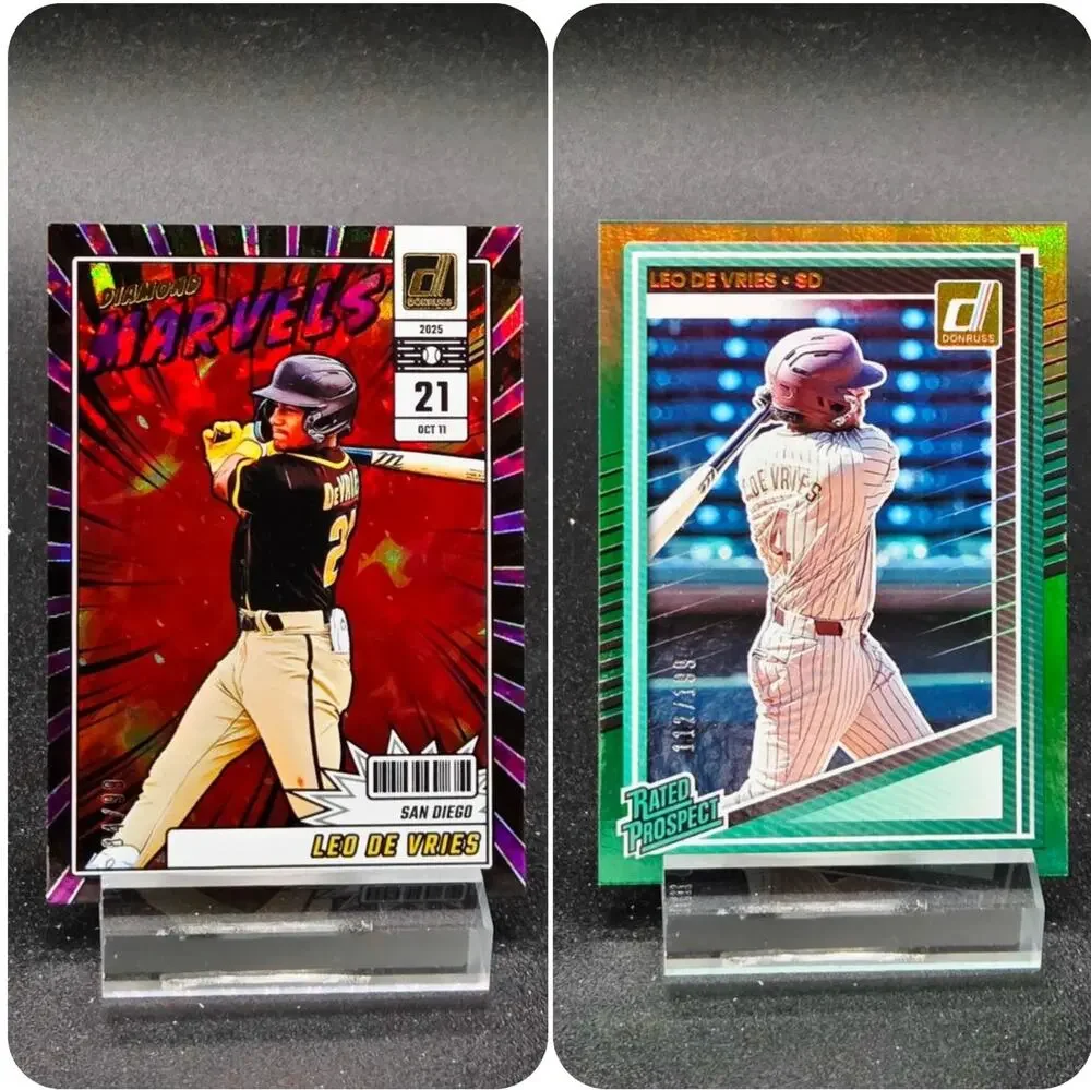 Leo De Vries Prizm Green /199 Diamond Marvels /99 RC Athletics Top Prospect
